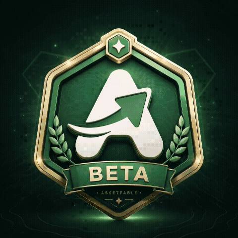 AssetFable Beta Badge animated artwork